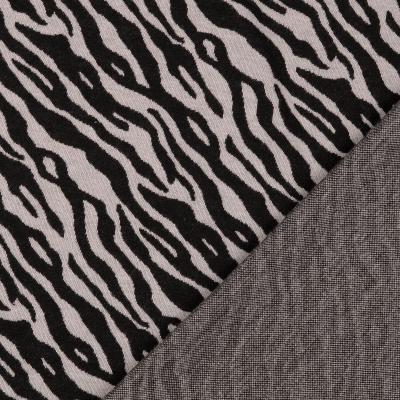 Jacquard-Strick grau schwarz Zebra